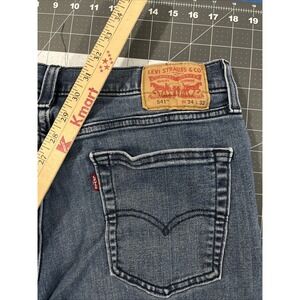 Levi's 541 Athletic Fit Jeans Mens 34x32 Blue Light Fade / Distress Stretch